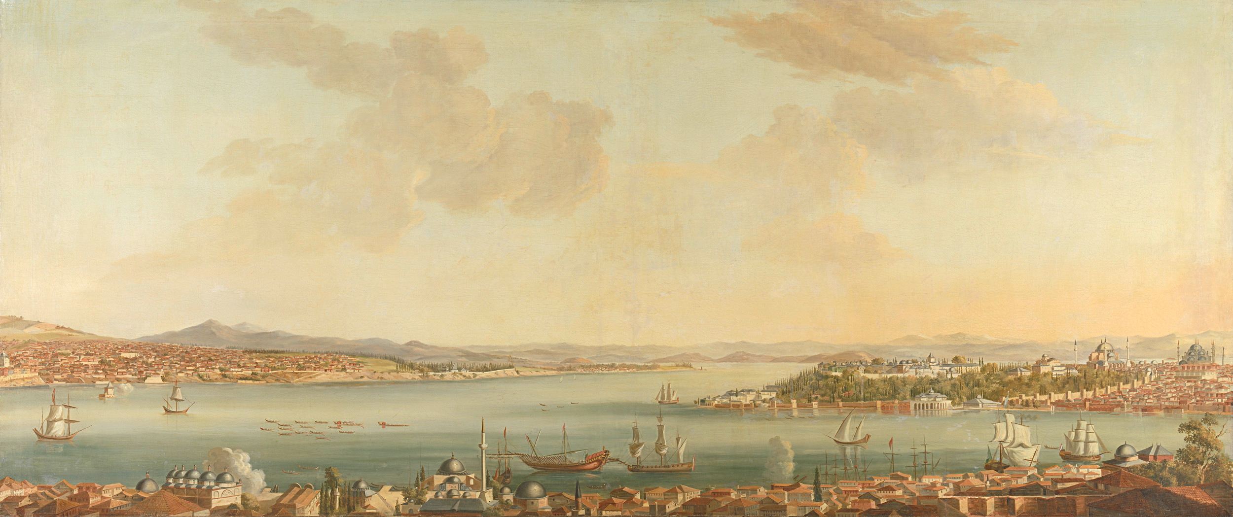 View of Constantinople (Istanbul) and the Seraglio from the Swedish Legation in Pera, Courtesy of Rijksmuseum, Europeana.